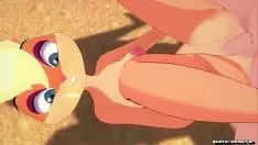 Putar Lola bunny Rabbit menidurinya dengan keras kemudian di tiang