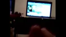 Reproducir sexo onanismo en empate con el campeón y el semen triple
