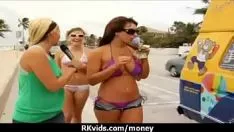 Play Nonprofessional skirt undergos money for a fuck 24