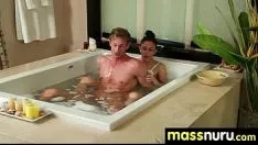 Play Nuru knead ends with a hot shower down fuck